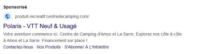 Campagne Google Ads- exemple